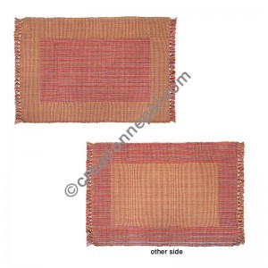 Dining table placemat beige red-colorful