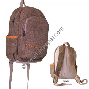 Hemp khaki green backpack