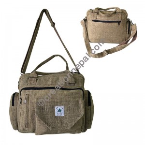 Hemp multi-pocket office bag
