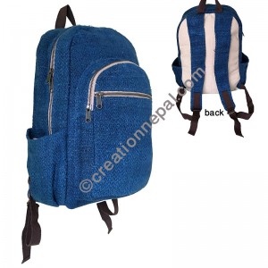 Royal blue hemp backpack