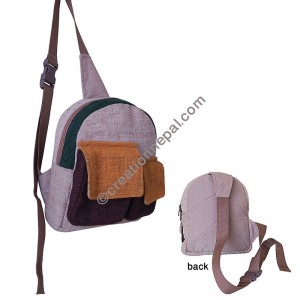 2-color hemp flap pocket side bag