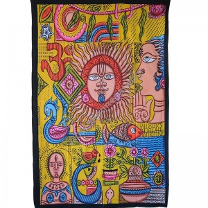 Mithila culture art tapestry