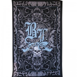 Black Leaf hippie tapestry