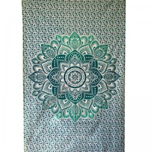 Lotus mandala printed tapestry