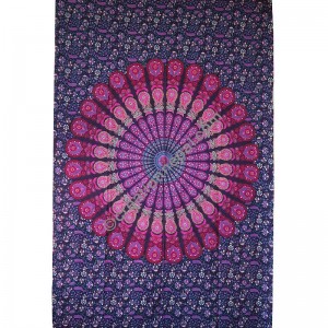 Circle mandala printed tapestry