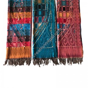Viscose hand work shawl