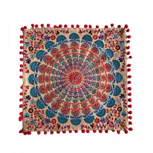 Embroidered square cushion cover1