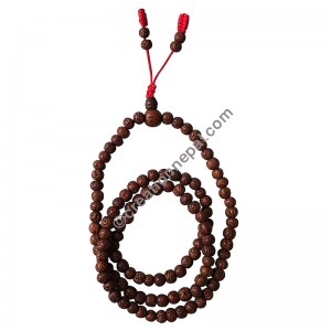 Rubbed 7mm Rudraksha beads Japa Mala
