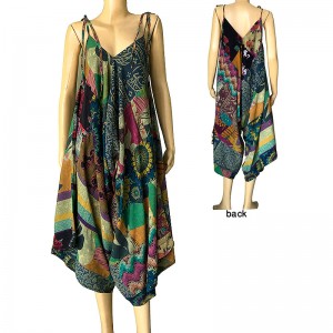 Printed cotton jumpsuit