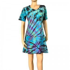 Tie dye knee-length dress