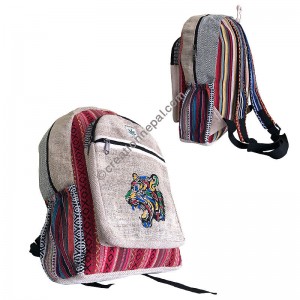 Tiger hemp-cotton backpack