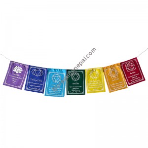 7-Chakra prayer flags - Small