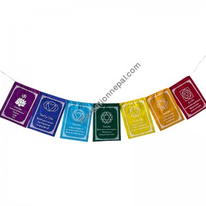 7-Chakra prayer flags - Medium