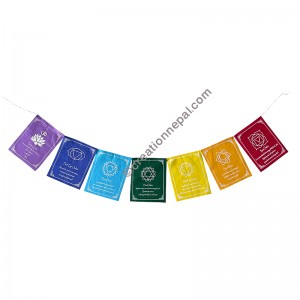 7-Chakra prayer flags - Large