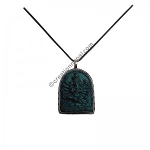 16-handed Ganesha resin pendant