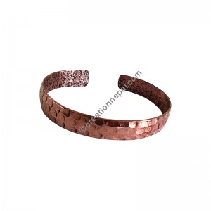 Copper hand hammered bangle