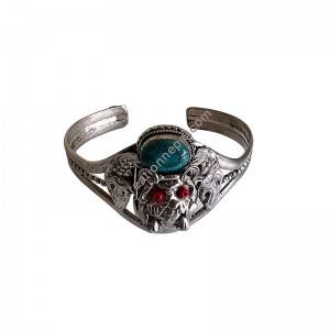 Dragon head front wide bangle