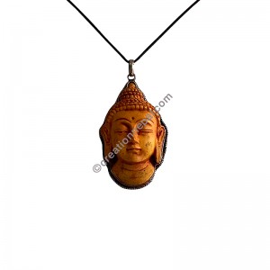 Yellow color Buddha resin large pendant