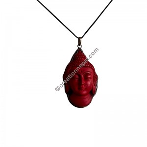 Red color Buddha resin large pendant