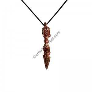 Gold plated brass phurba pendant