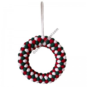 Felt regular size balls wreath