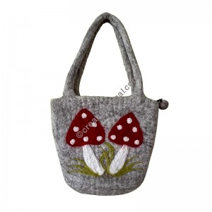 Felt mushroom lady bag