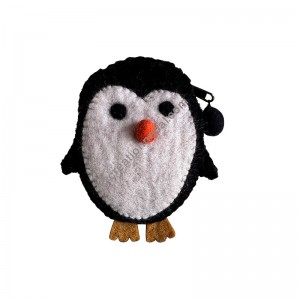 Penguins felt hand purse