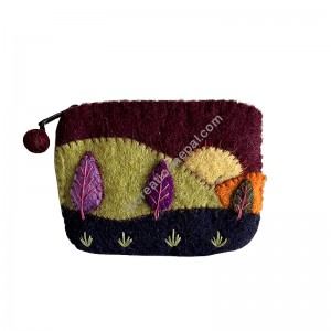 Sunrise felt hand purse