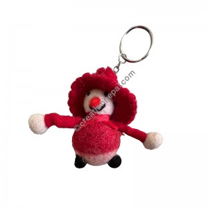 Santa Clause felt key ring