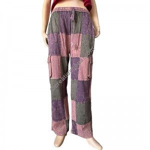 Brown patch work trouser