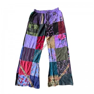 Cotton purple toned patch work trouser