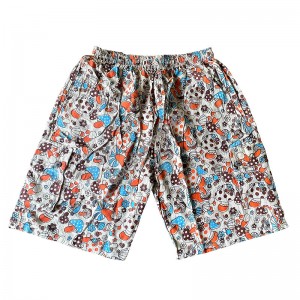 Mushroom prints cotton shorts