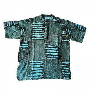 Cotton layer cut patch work shirt