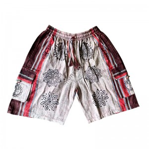 Shyama stripes brown shorts