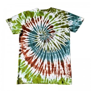 Spiral 3-color tie dye T-shirt