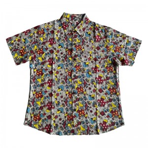 Mushroom prints cotton shirt