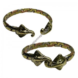 Elephant head beaten bangle