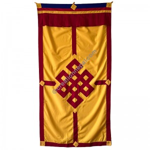Cotton endless knot yellow door curtain