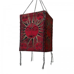 Sun print 4-fold lampshade