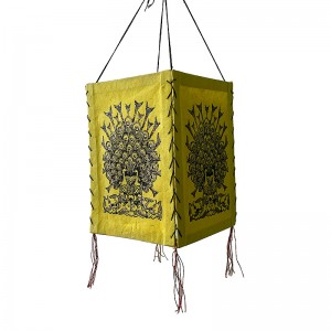 Peacock prints 4-fold lampshade