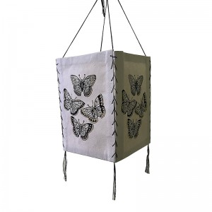 Butterfly prints 4-fold lampshade