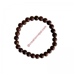 Agar wood beads round bracelet