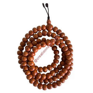 Phoenix eyed Bodhi light brown beads Mala