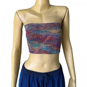 Mixed color Stretchy tubes bra 