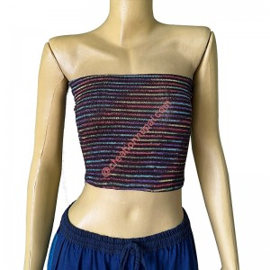 Rainbow mixed stretchy tubes bra