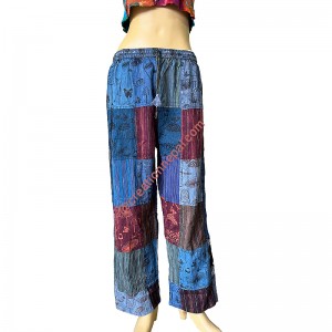 Mushroom prints patch work trouser