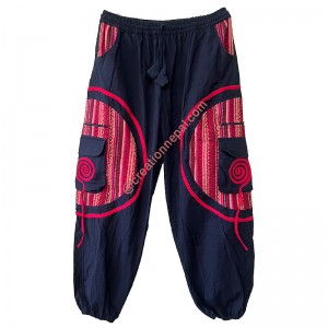 Matching Red Gheri patch Mandala comfort trouser