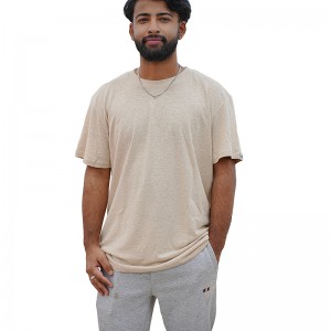 Natural beige color hemp t-shirt