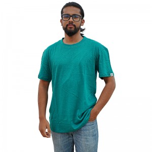 Green color hemp t-shirt