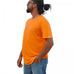 Orange color hemp t-shirt